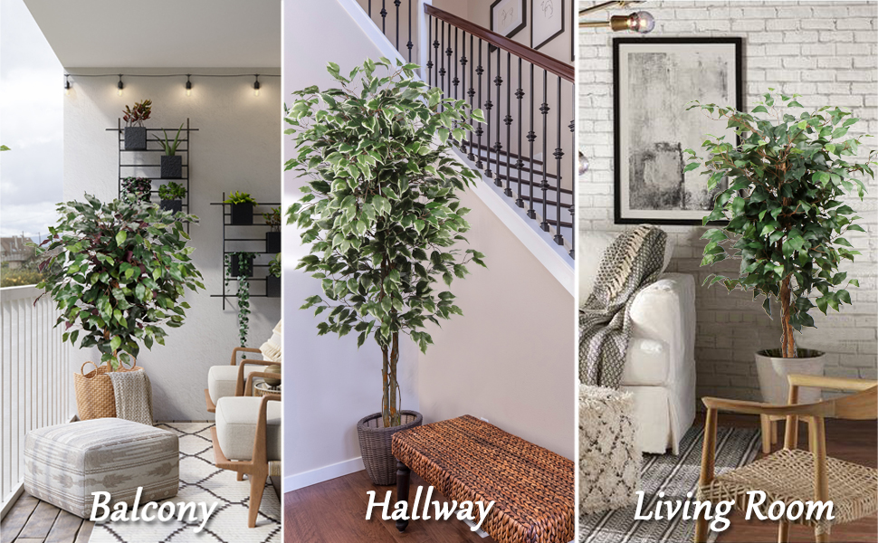 3 Feet Artificial Tree Fake Ficus Tree Decorative Artificial Trees for