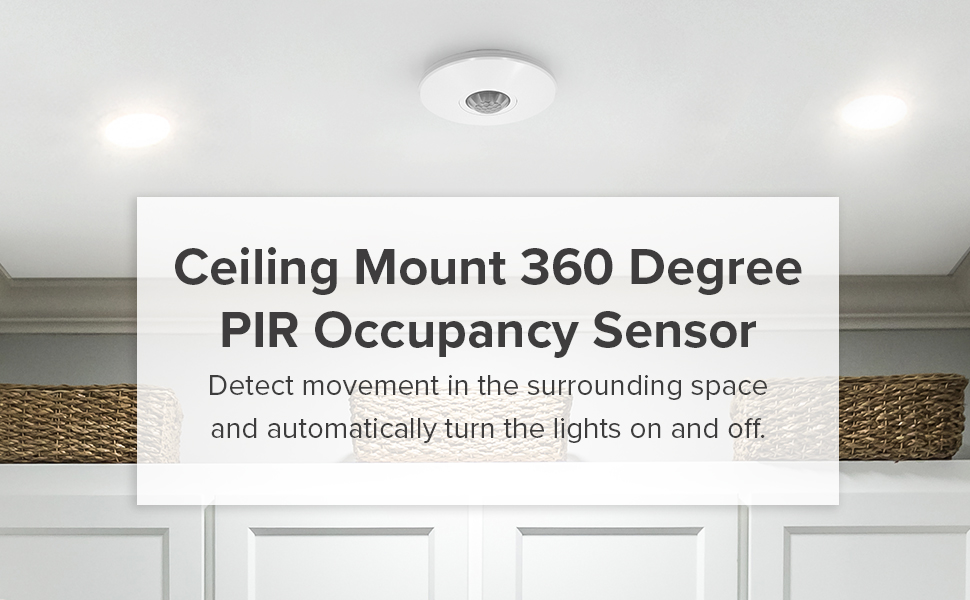 Ceiling mount motion sensor