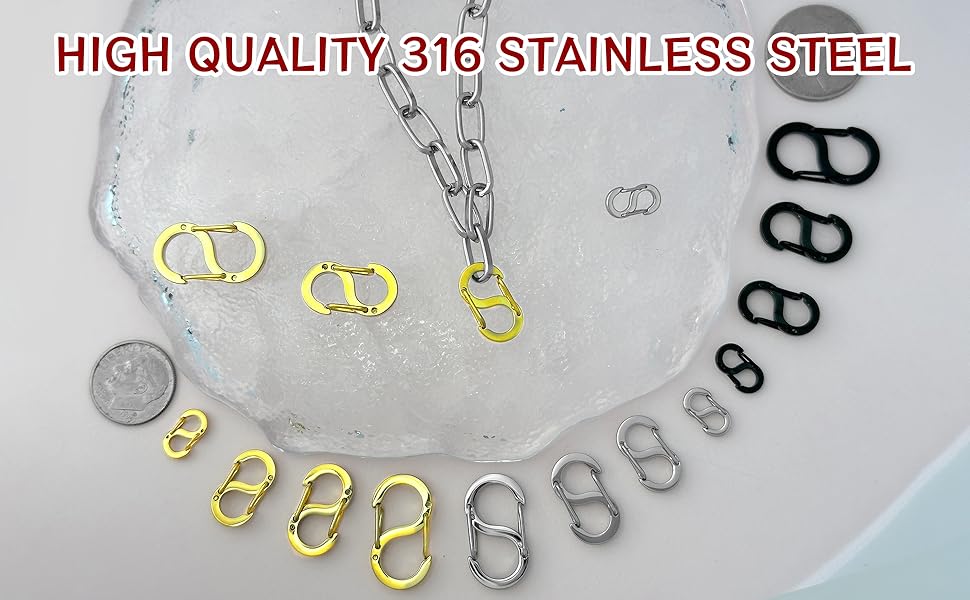 Ofiuny 5Pcs Double Opening Lobster Clasp Necklace Shortener