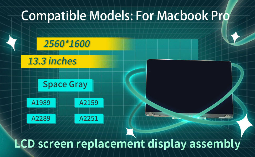 Areiliya Screen Replacement for MacBook Pro 13.3" A1989