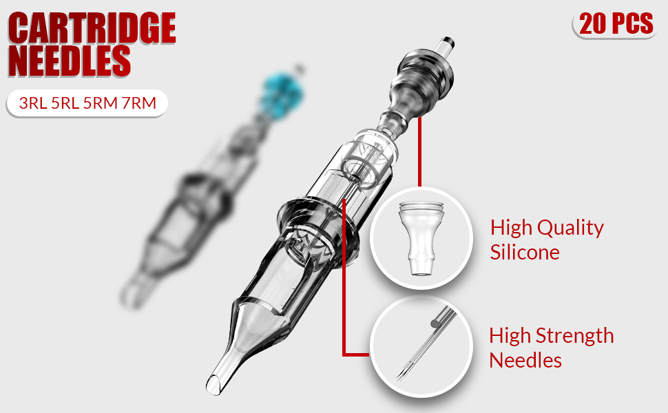 Tattoo Kit Tattoo Machine Kit 20 Tattoo Cartridge Needles