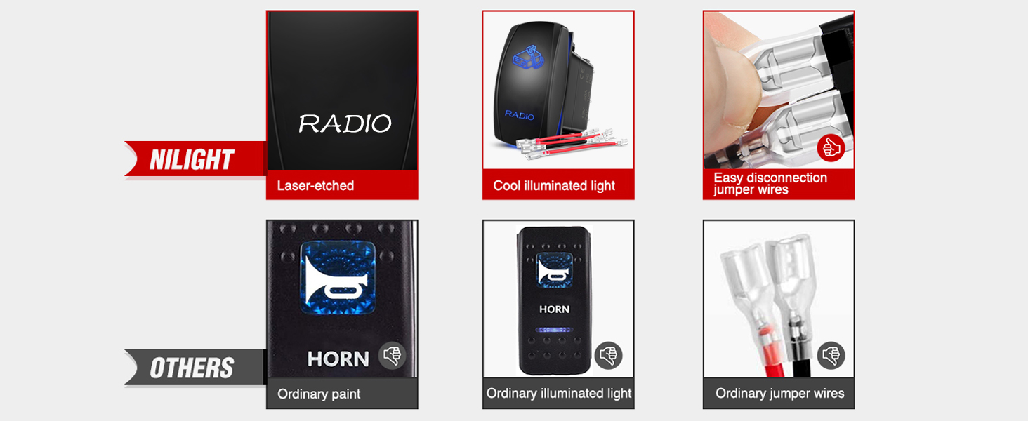 Lights Rocker Switch