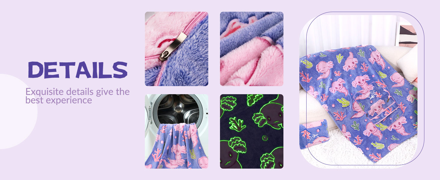 axolotl travel blanket