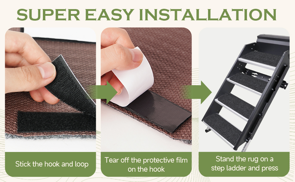 DZGKGM RV Step Covers 4 Pack, Camper Step Covers, RV Step Rug, RV Stair Covers, RV