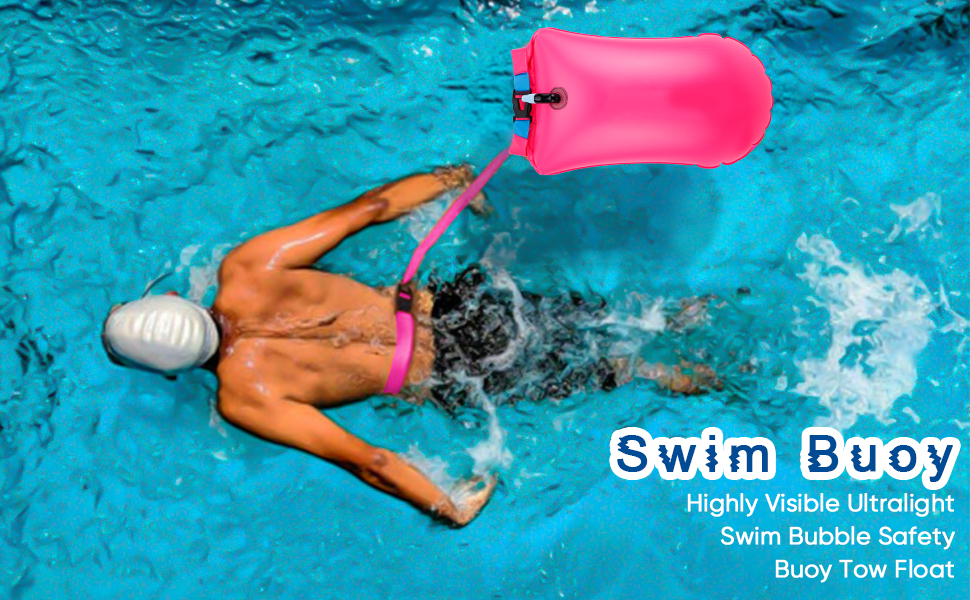 20L Swim Buoy Swimming Tow Float Dry Bag Open Water Swimmers