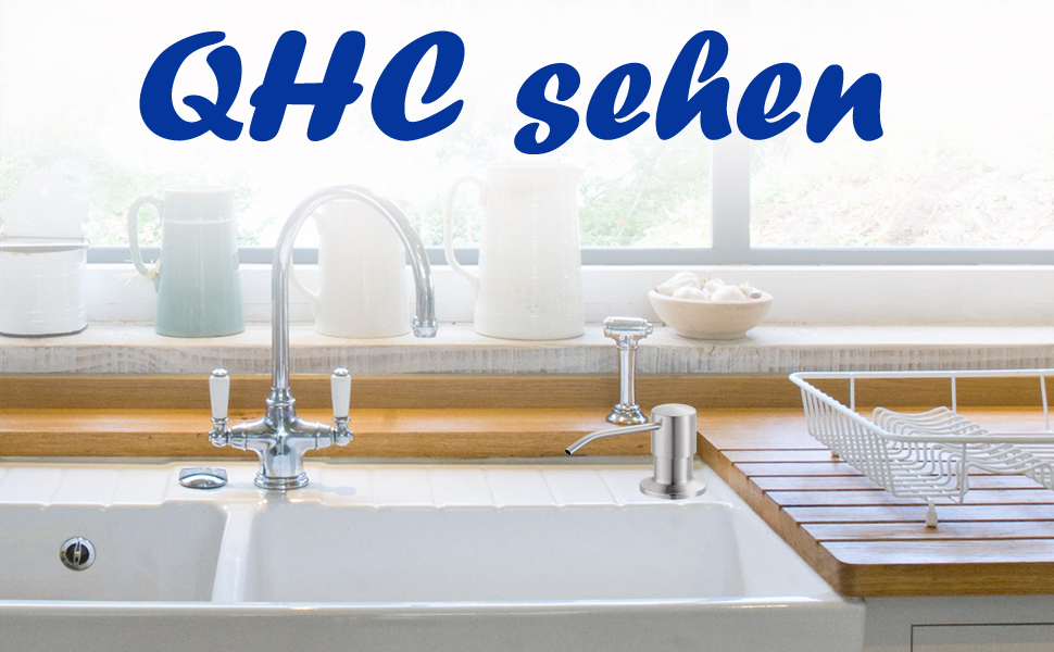 Soap Dispenser for Kitchen Sink Builtin Countertop with 47'' Silicone