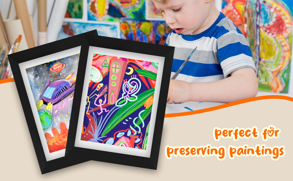 Alimtois Kids Art Frames, 2 Pack Kids Art Frames Front
