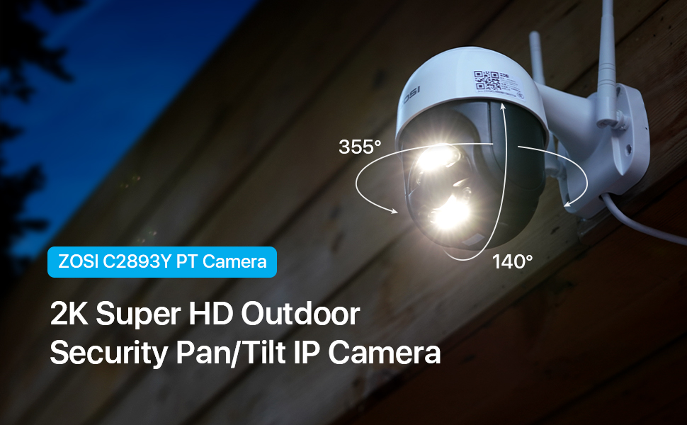 ZOSI C289 1080P WiFi Pan/Tilt Outdoor Security Camera