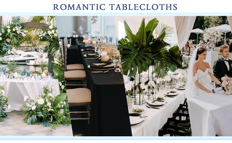 white table cloth rectangle