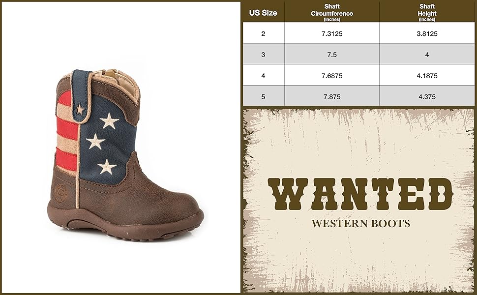Amazon.com: ROPER Toddler Girls American Patriot Square Toe