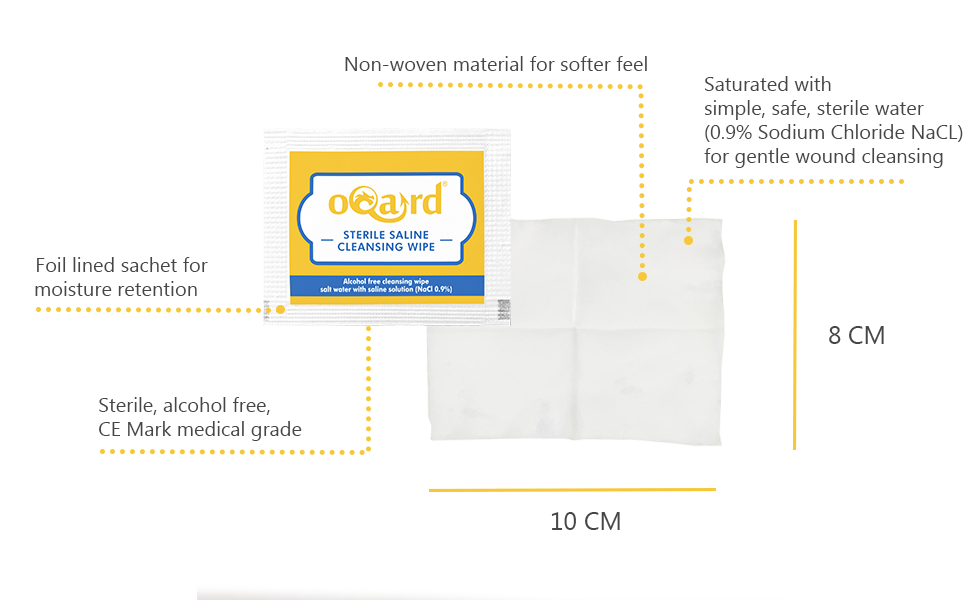 Saline Medical Wipe