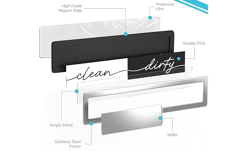 stainless steel clean dirty dishwasher magnets, strong clean dishwasher clean dirty magnet