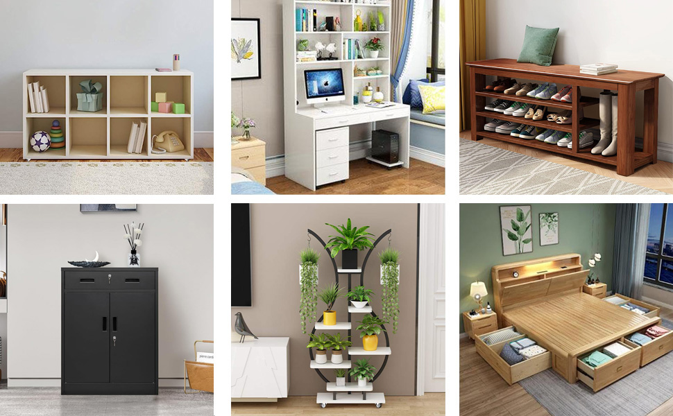 Luxinika Mini Fixed Caster Wheels 1 Inch Low Profile Small Casters Set