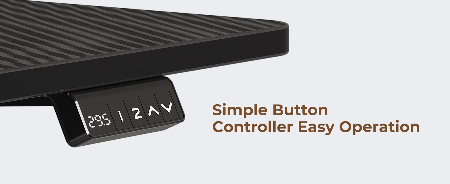 Rolanstar Standing Desk with LED Lights & Charging Station, 55" Height