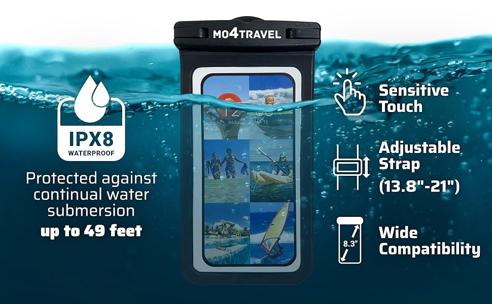 mo4travel Waterproof Phone Pouch Waterproof Phone Case