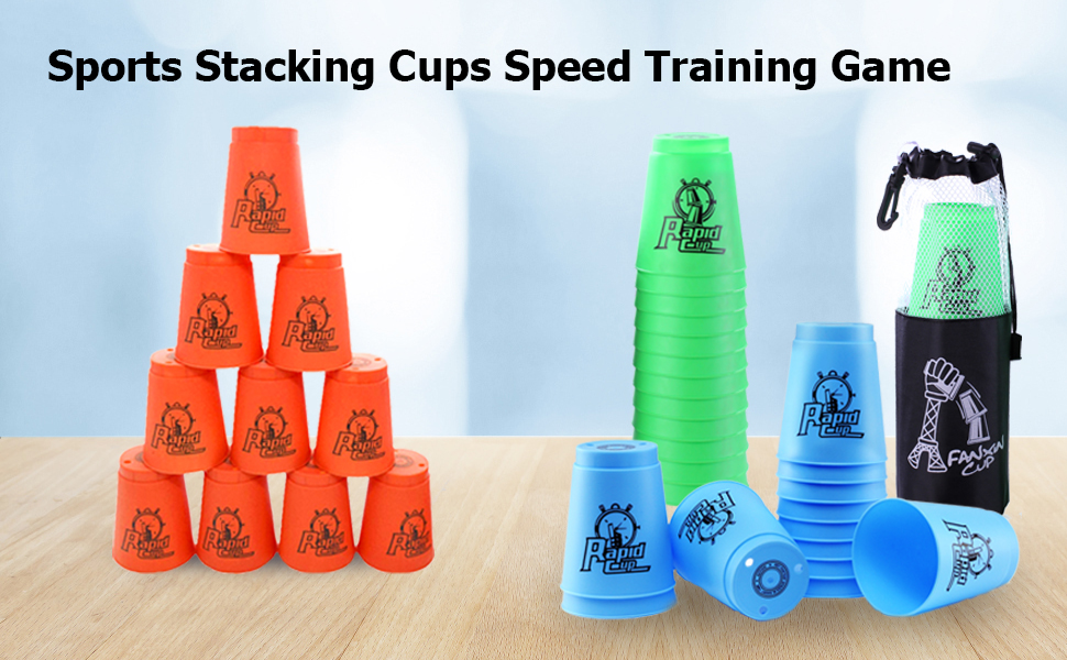Quick Stack Cups Game, 24pcs Speed Stacking Cups Set