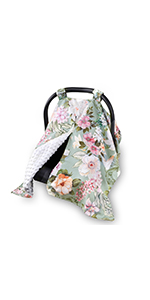 Daisy Minky Car Seat Cover
