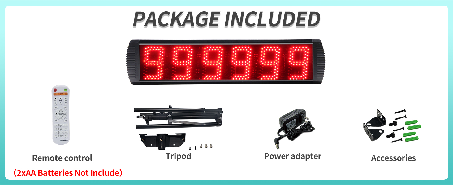 (2023 Update) LUCKY TIME Race Clock with Tripod, LED