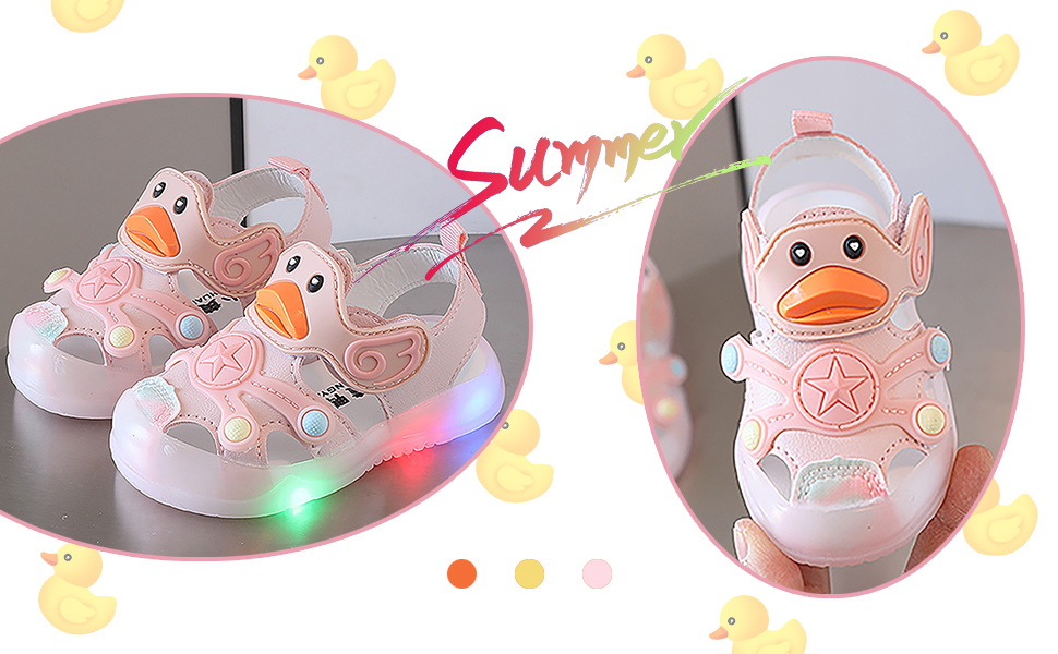 Baby Kids Light Up Sandal Boys Girls Soft Sole LED Flashing Sneakers