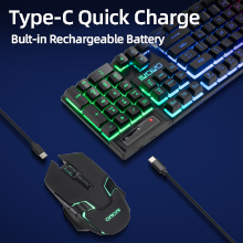 CHONCHOW USB Wireless Gaming Keyboard an... 20 wireless keyboard and mouse gaming rechargeable rgb backlit teclado inalámbrico