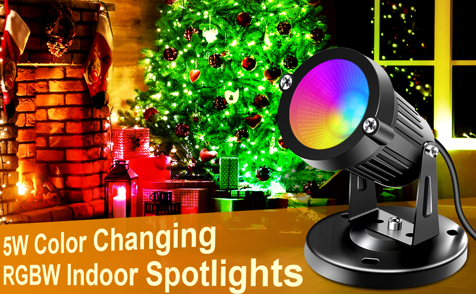 FZWLE LED Spot Lights Indoor,RGBW Color Changing Up Lights Indoor