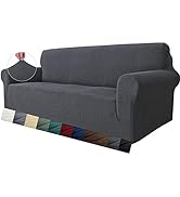 MAXIJIN Super Stretch Couch Cover for 3 Cushion Couch, 1-Piece Universal Sofa Covers Living Room ...