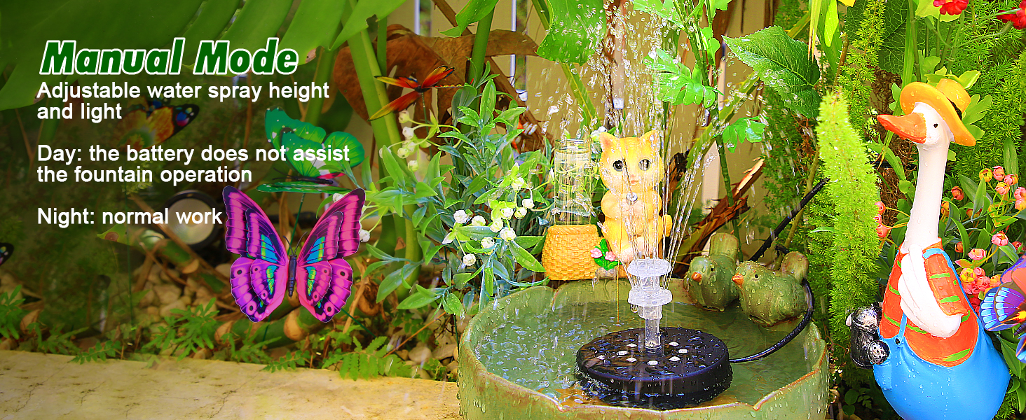 water fountain outdoor solar