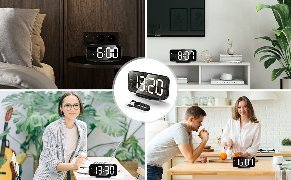 寝室用デジタル目覚まし時計