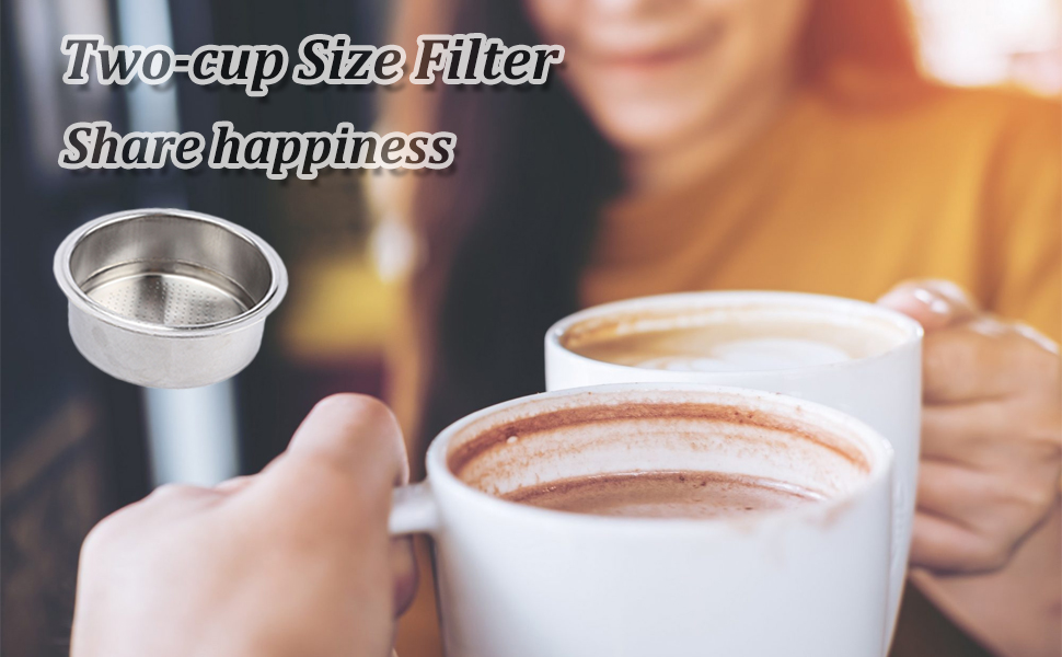 51mm Pressurized Espresso Filter Basket, 2 Pack Espresso Machines