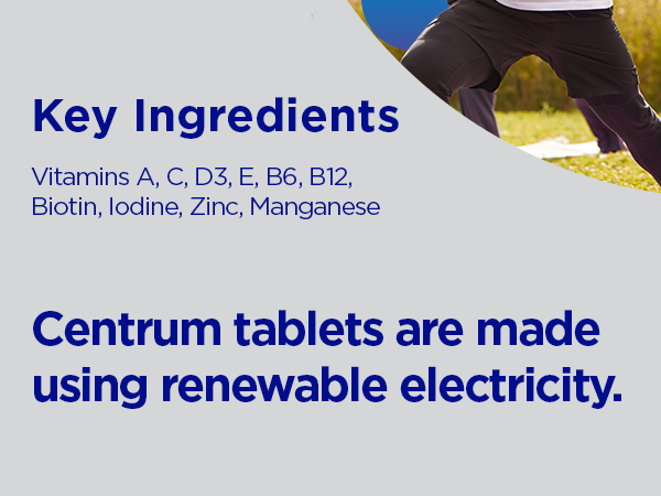 Key Ingredients: Vitamins A, C, D3, B6, B12, Biotin, Iodine, Zinc, Manganese