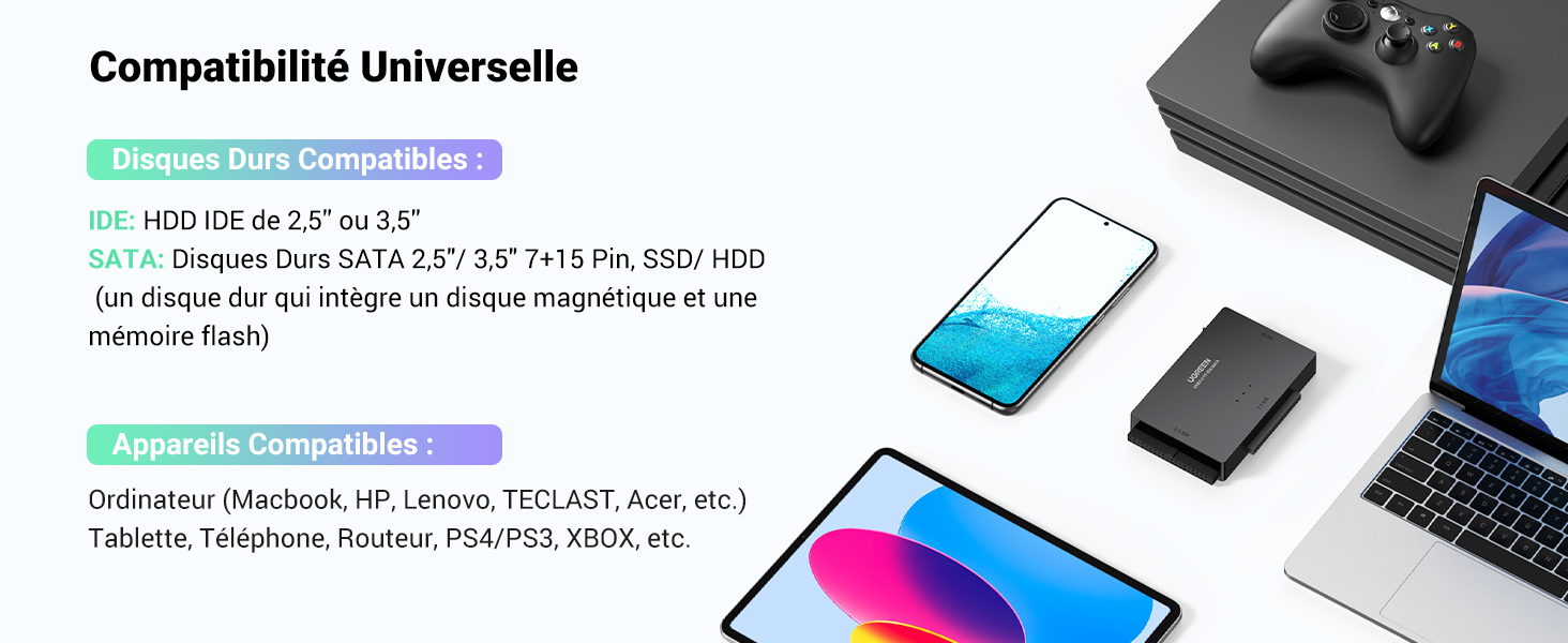 Adaptateur Disque Dur IDE SATA