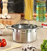 Daniks Modern Batterie de Cuisine INOX avec Couvercles en Verre - 6 Pièces, Tous Feux Dont Induction - Poignées en Silic 6efcdae9 C938 480e Bf89 Cfb630f46016. CR39,0,1368,1500 PT0 SX166 V1