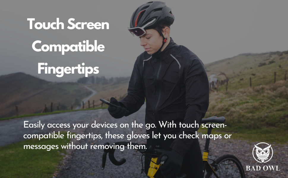 touch screen compatable cycling gloves