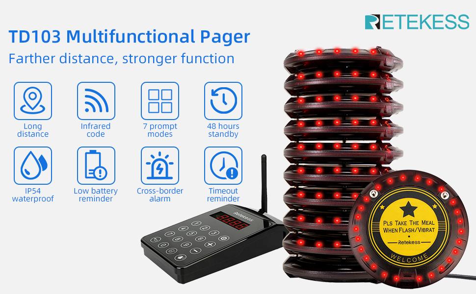 restaurant pager system long range