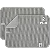 14.6*11.8 inch Microfiber Dish Drying Mat,2 Compact Ultra Absorbent Dish Mat Drying Kitchen Mat,S...