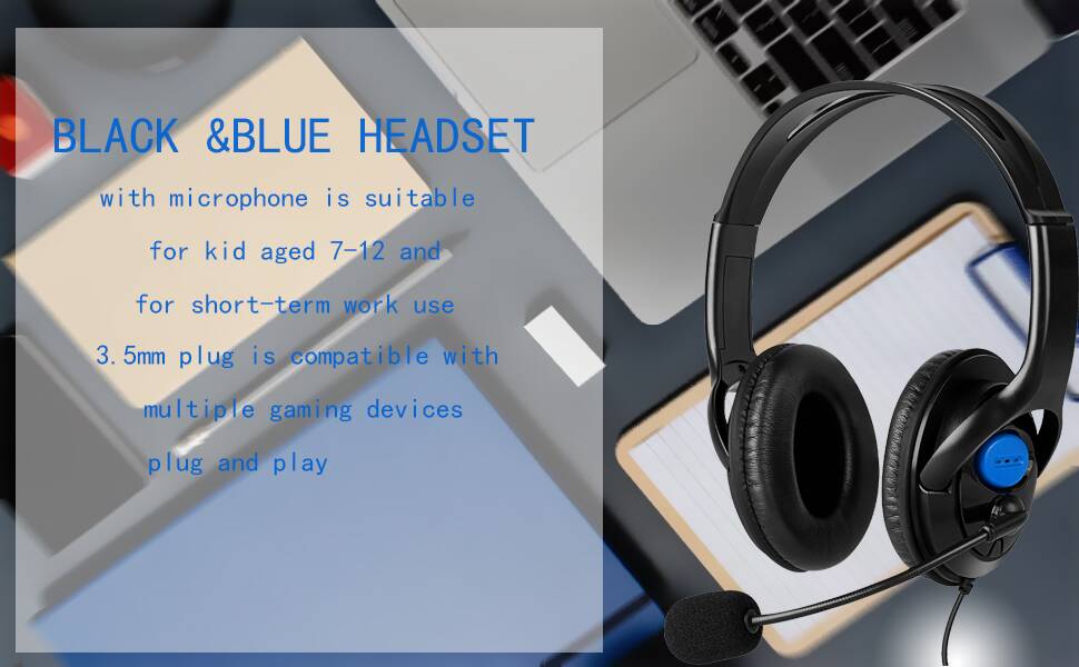 black blue headset