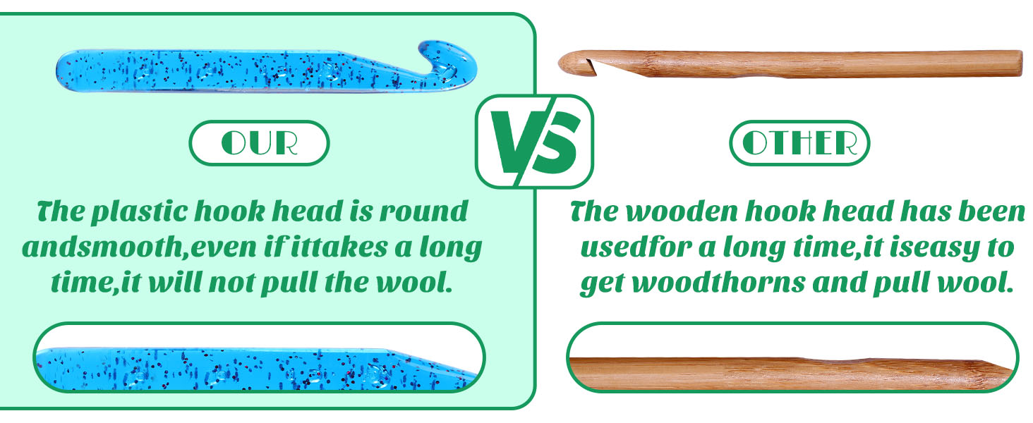 Qmnnma 5 Large Crochet Hooks, 12mm25mm Crochet Hooks