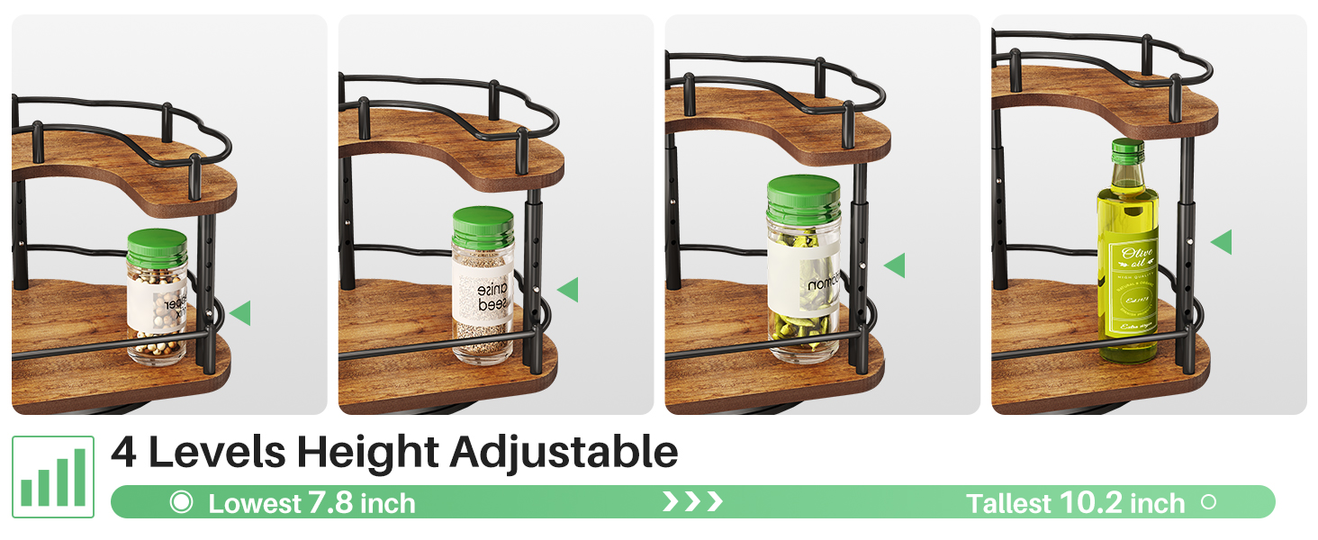 adjustable height lazy susan