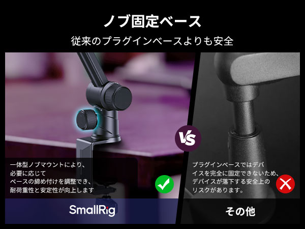 Amazon | SmallRig マイクブームアーム 360°回転可能なマイク