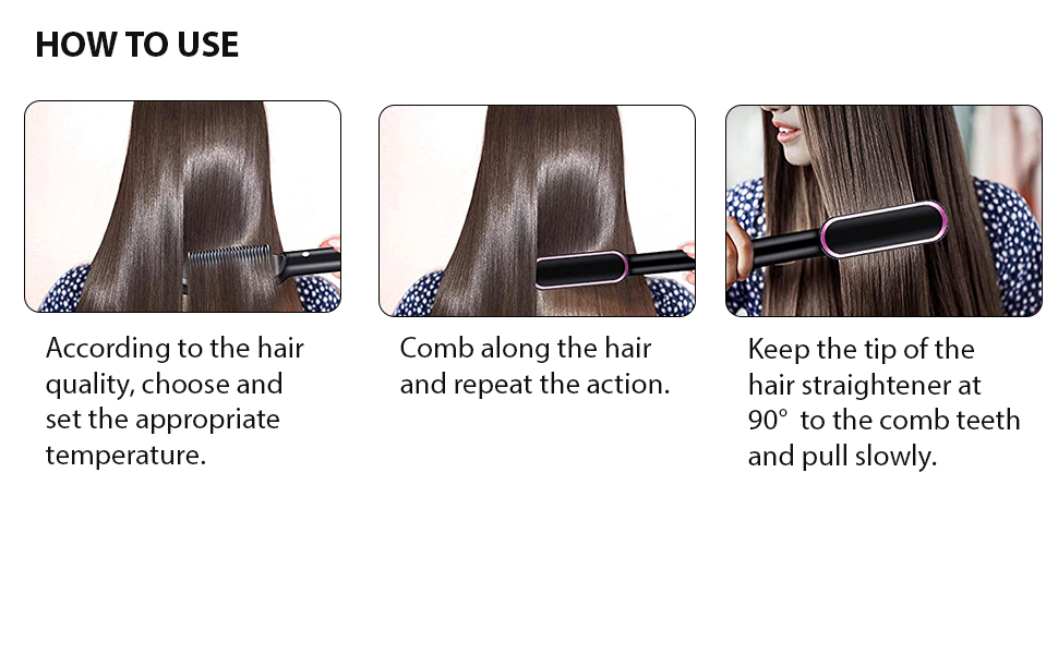 HAIR STRAIGHTNER COMB BRUSH 3 A-5