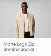 Calvin Klein Men's Matte Logo Zip Bomber Jacket