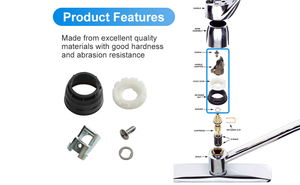 LEDBarz 93980 Single Handle Faucet Repair Kit for Moen Faucet