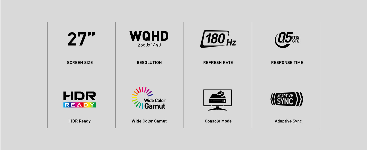 MSI GAMING MONITOR 180HZ RAPID IPS DISPLAY 27 UBCG HDR READY 0.5MS RESPONSE TIME CONSOLE MODE