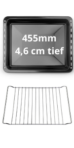 Backblech und Backrost 455x370 tief