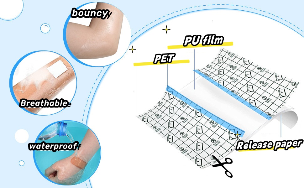Adhesive Patches for Tattoo Ink & Skin Protection,Tattoo Second Skin,Tattoo Cover Up Tape