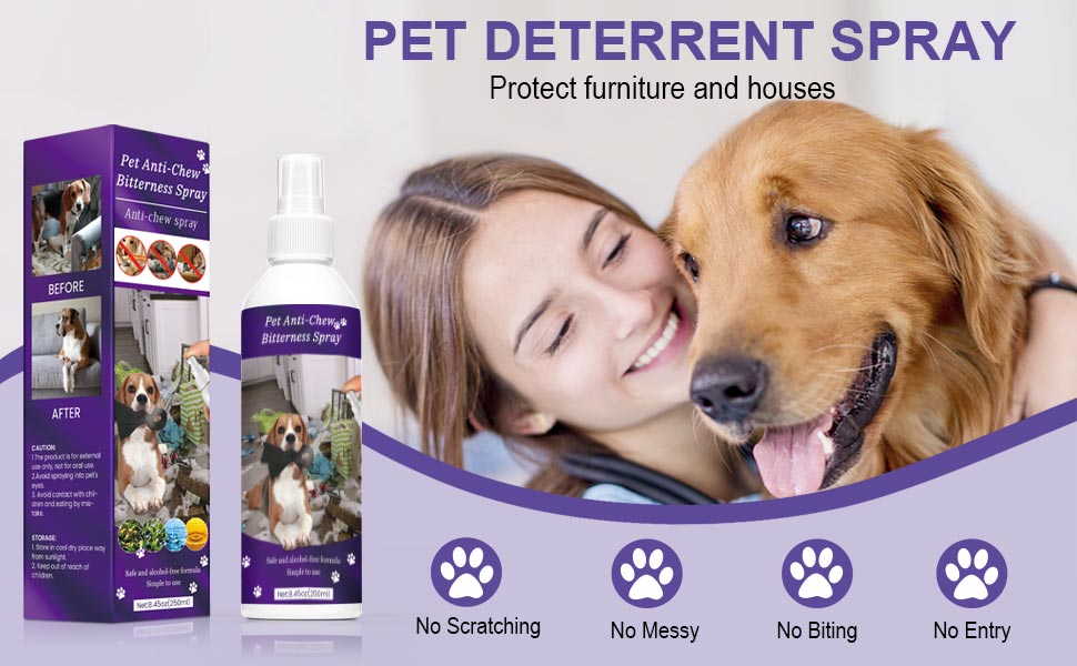 JOPROCH Bitter Apple Spray for Dogs to Stop Chewing, 250ML