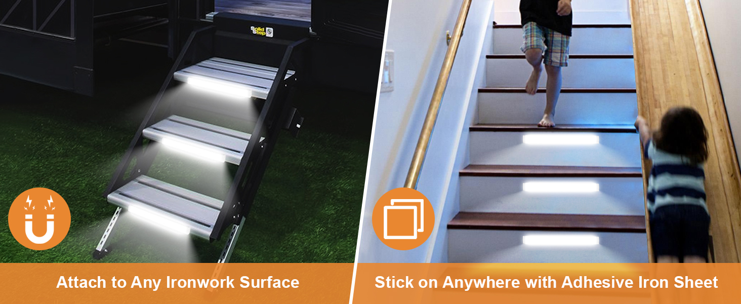 GreceYou RV Step Lights Motion Activated, 2 Pack 14 LED