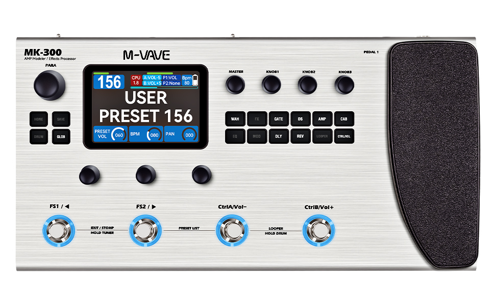 Amazon.co.jp: 【M-VAVE MK-300 マルチエフェクター】日本語電子