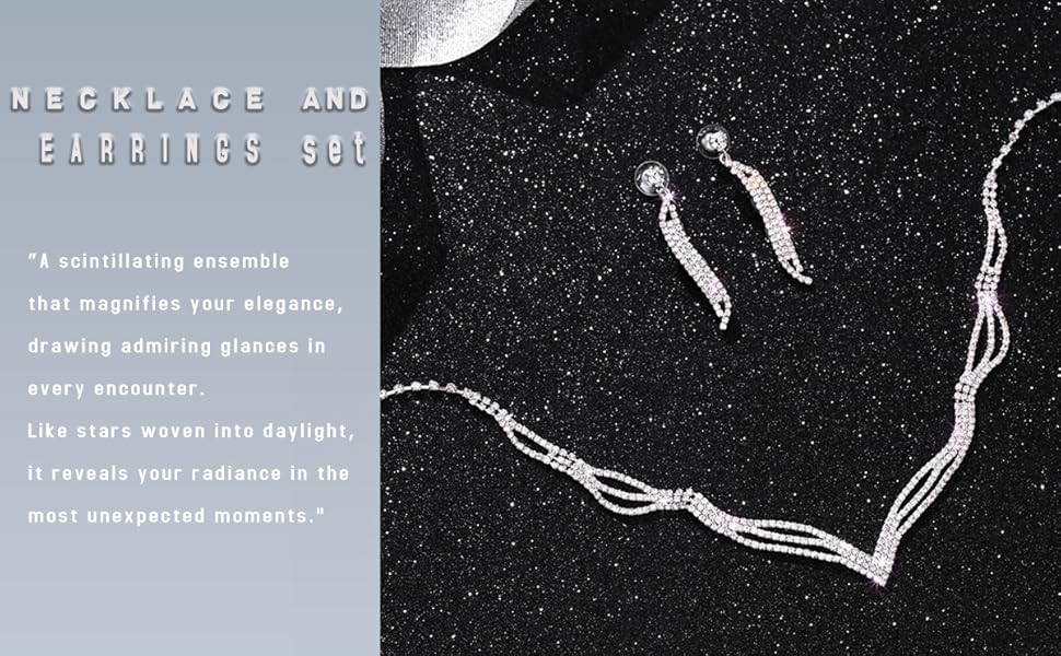 the details of necklace and earring