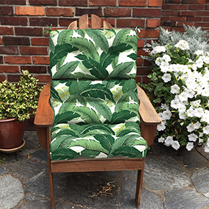 outdoor/indoor seat cushion for kitchen chairs patio round back chair pad with ties black grey beige